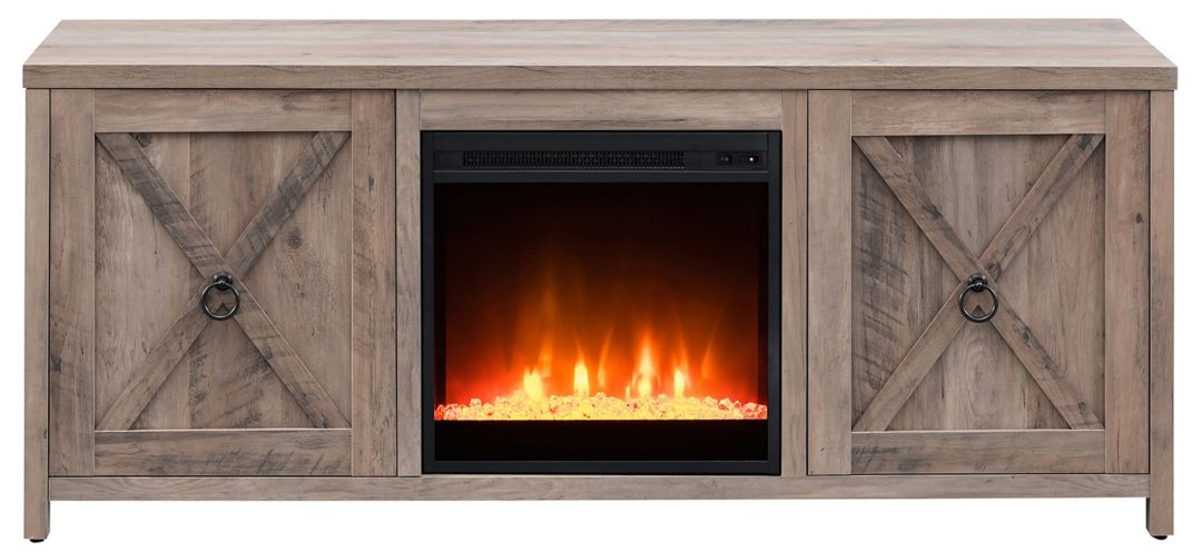 Jacana TV Stand with Crystal Fireplace Insert