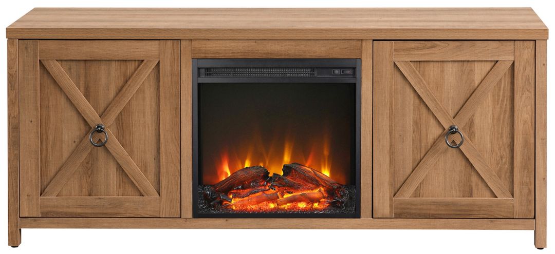 Jacana TV Stand with Log Fireplace Insert