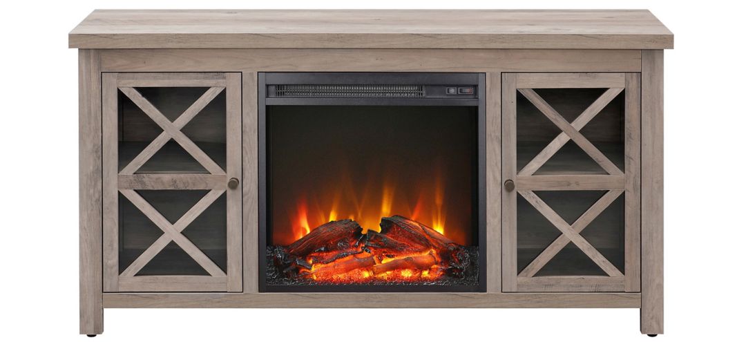 Eve TV Stand with Log Fireplace Insert