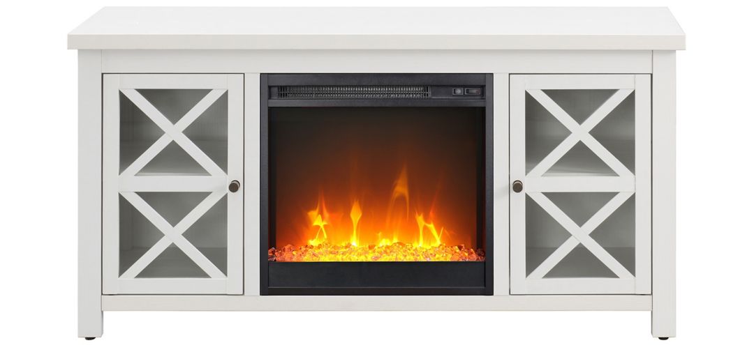 Eve TV Stand with Crystal Fireplace Insert