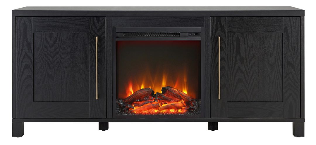 Miller TV Stand with Log Fireplace