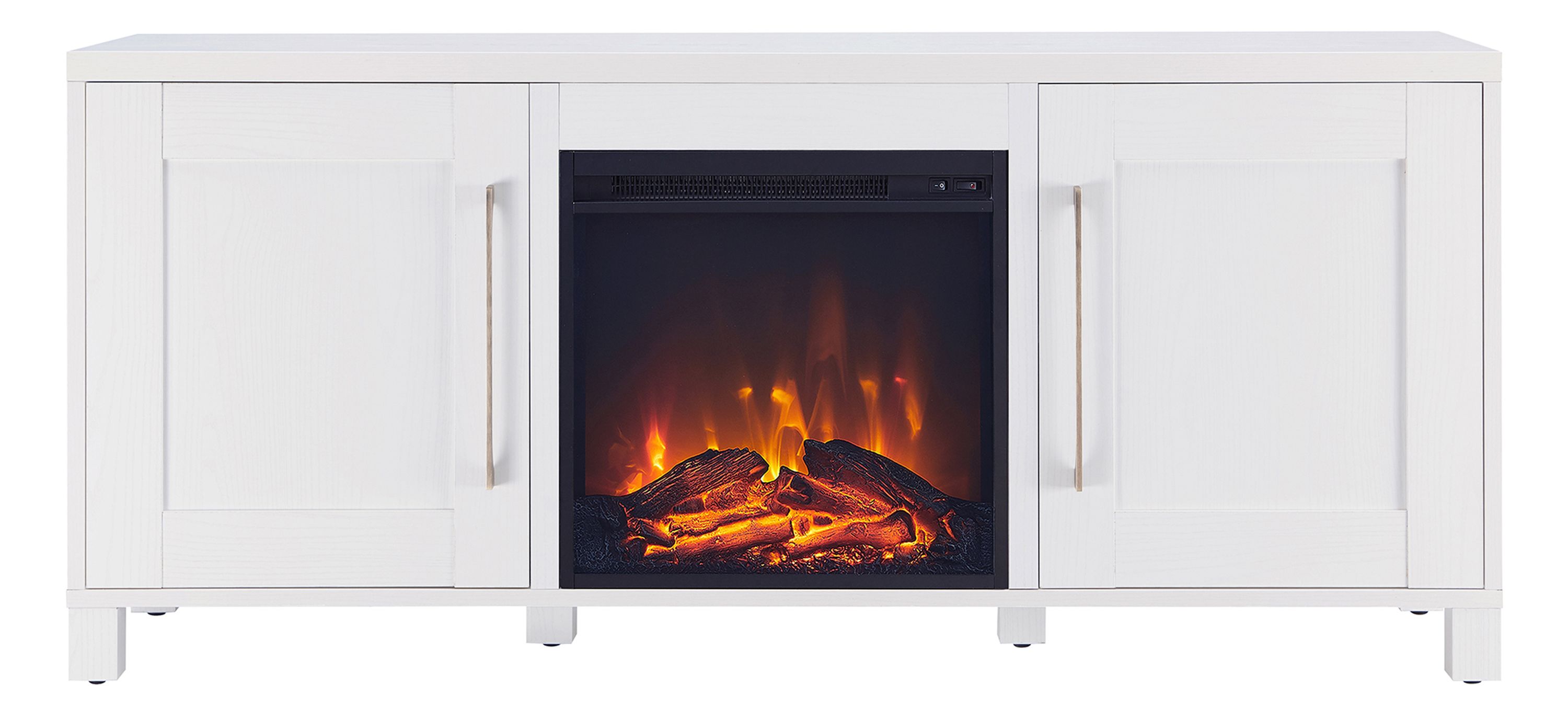 Miller TV Stand with Log Fireplace