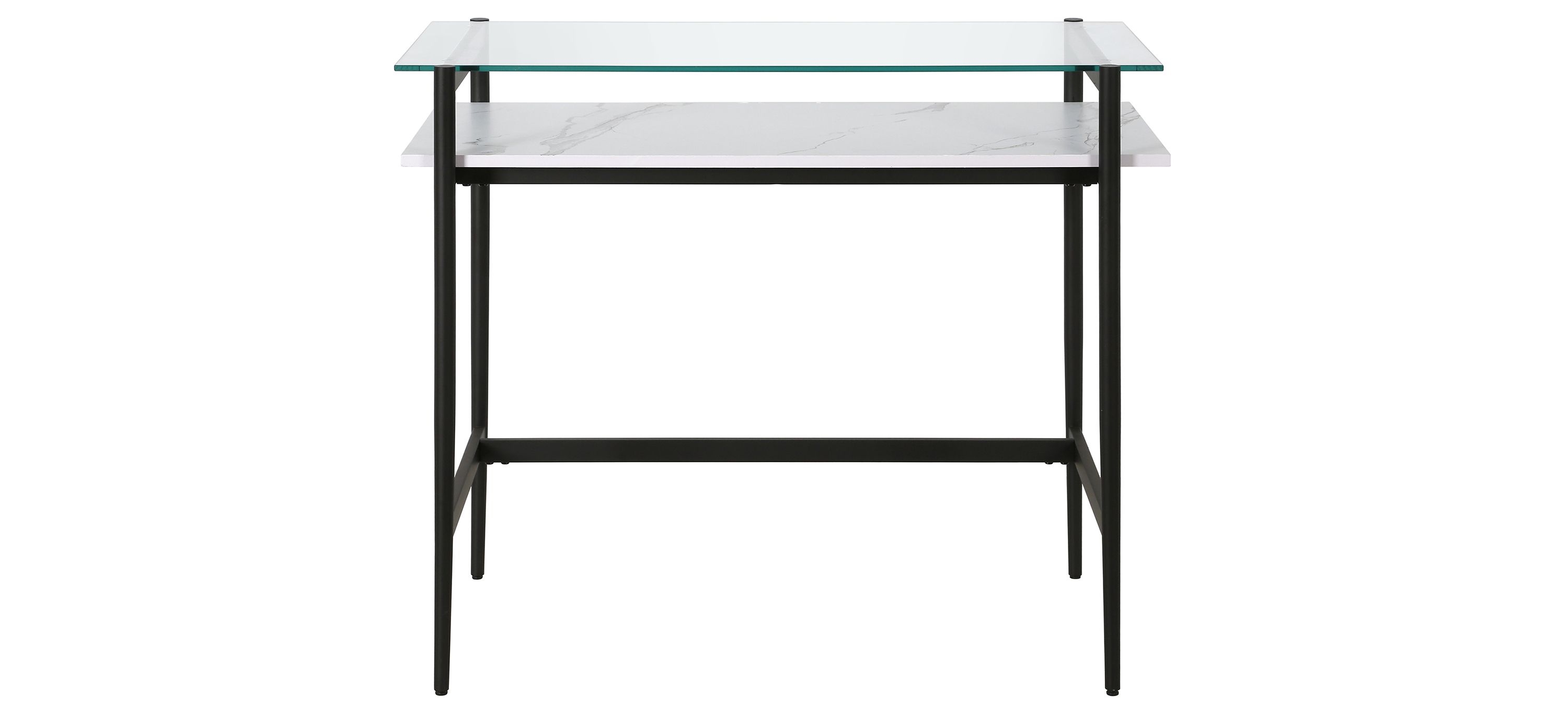 Davis 36 Desk with Faux Marble Shelf