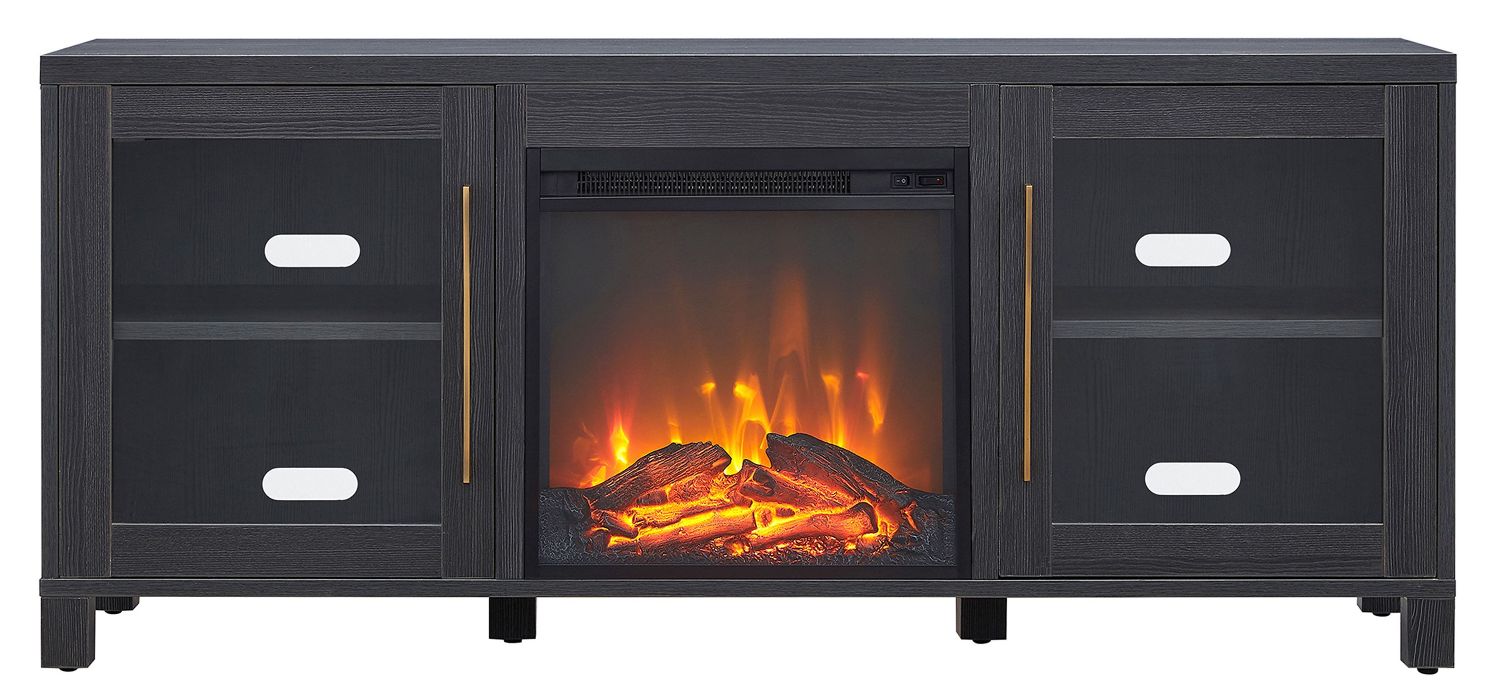 Maria TV Stand with Log Fireplace Insert