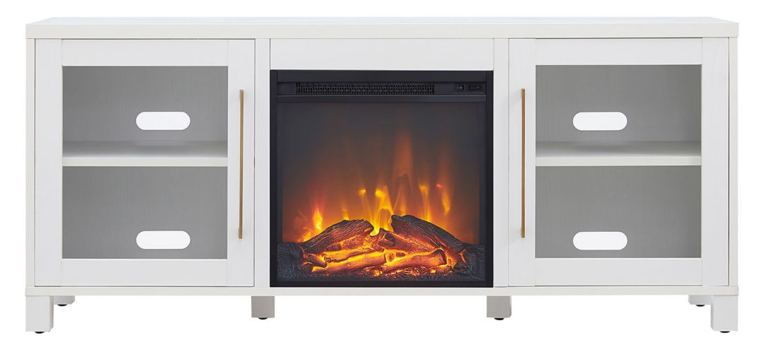 Maria TV Stand with Log Fireplace Insert