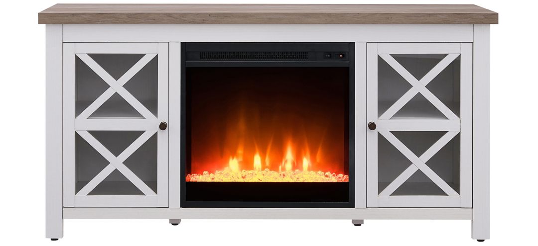 Eve TV Stand with Crystal Fireplace Insert