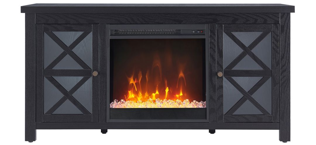 Eve TV Stand with Crystal Fireplace Insert