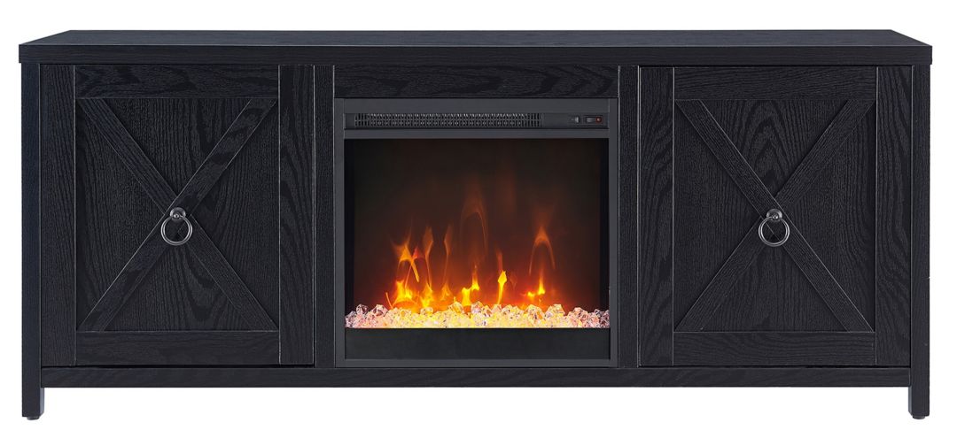 "Taylor 58"" TV Stand with Crystal Fireplace Insert"