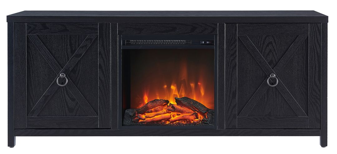 "Taylor 58"" TV Stand with Log Fireplace Insert"