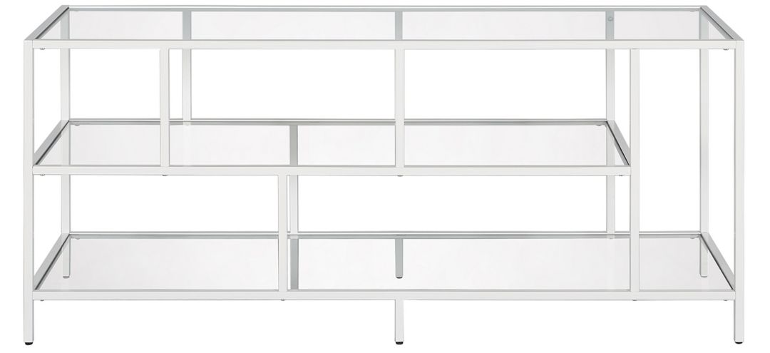 "Zinnia 55"" TV Stand with Glass Shelves"
