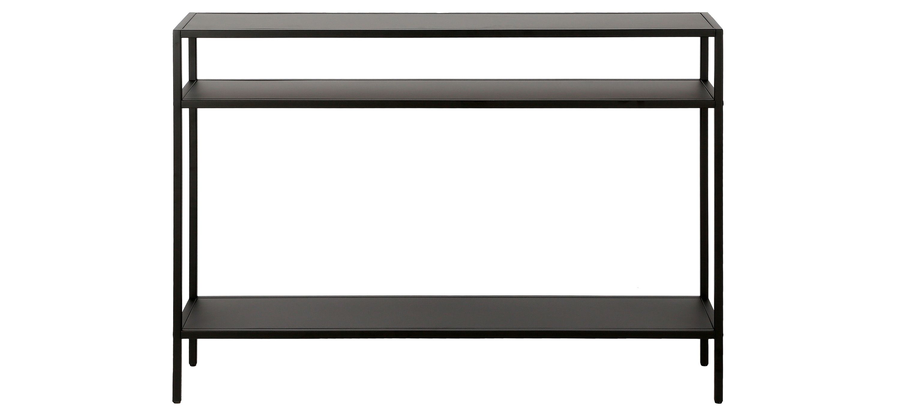 Ricardo Rectangular Console Table with Metal Shelves