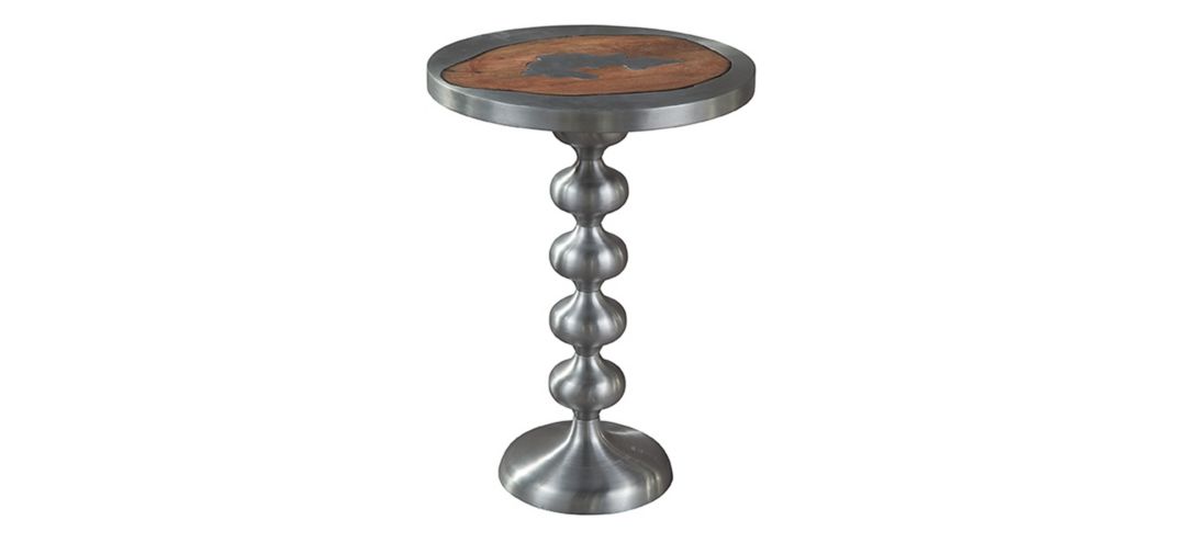Hekman Accents Brushed Steel End Table