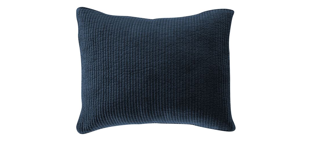 Stonewashed Cotton Velvet Quilted Pillow Sham