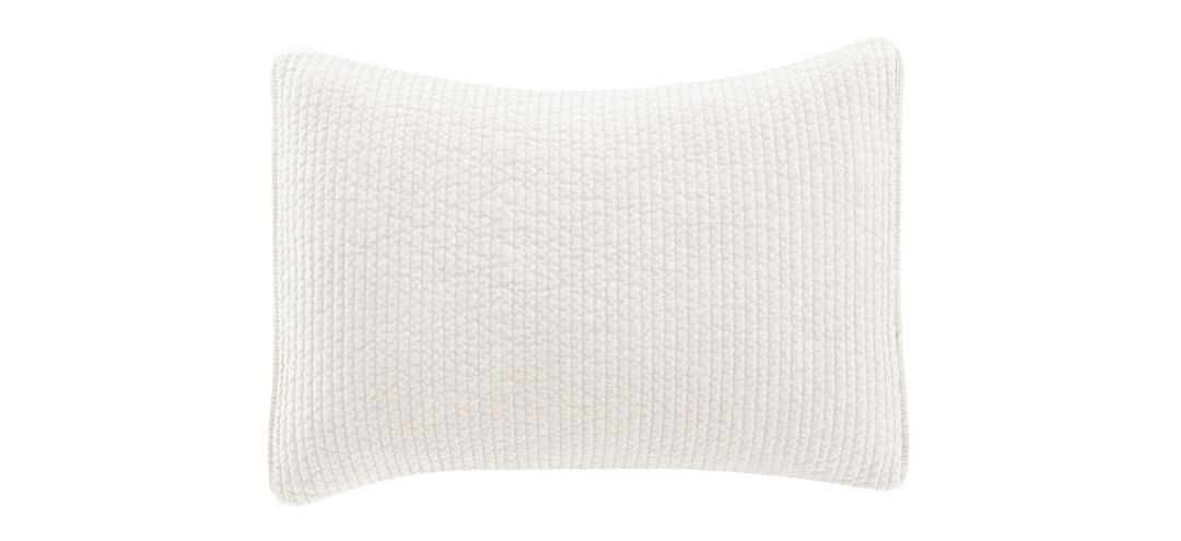 Stonewashed Cotton Velvet Quilted Pillow Sham