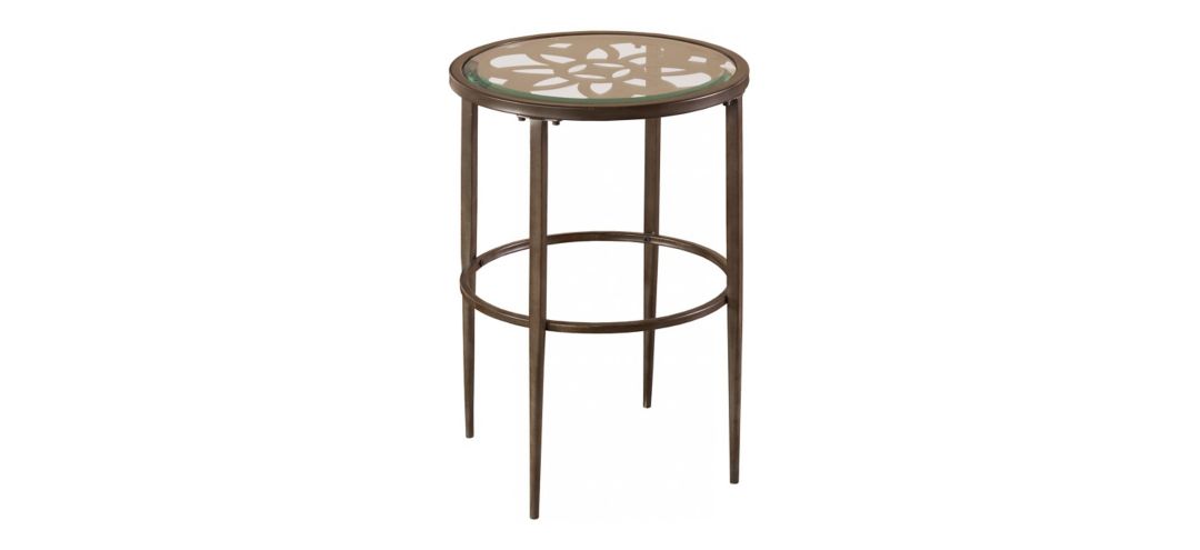 Marsala Round Glass End Table