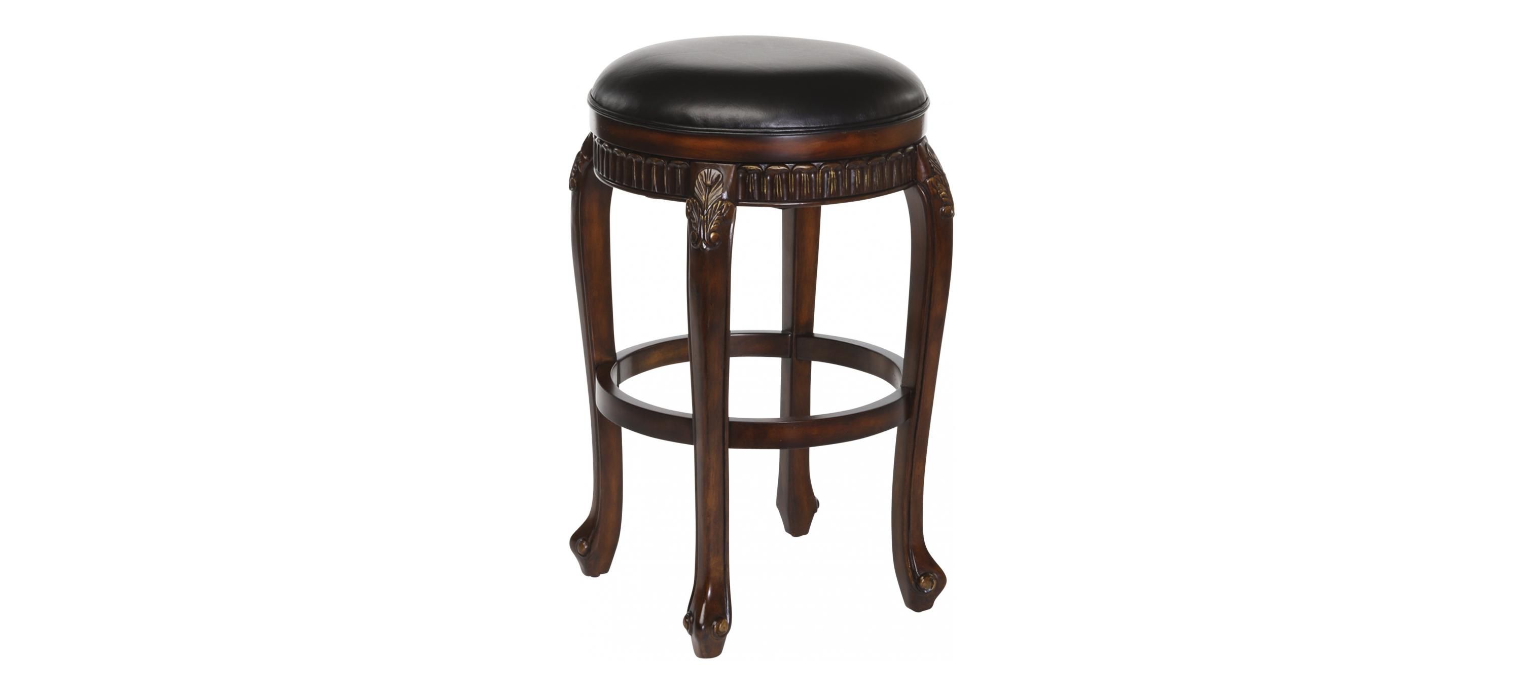 Fleur de Lis Backless Swivel Bar Stool
