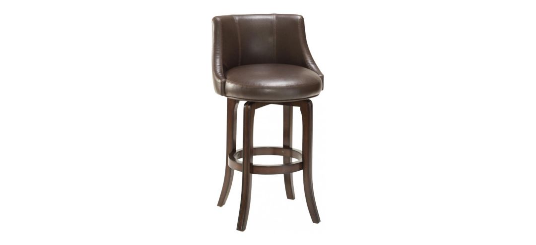 Napa Valley Leather Swivel Counter Stool - Brown
