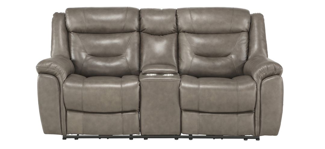 204281780 Northside Leather Power Reclining Console Loveseat sku 204281780