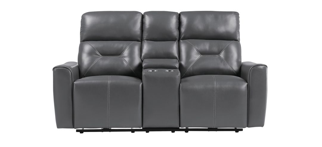Sonata Power Double Reclining LoveSeat with Center Console and USB Ports