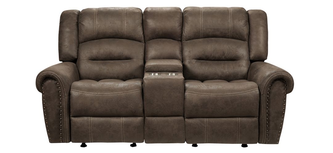 Turkish Double Glider Reclining Loveseat with Center Console