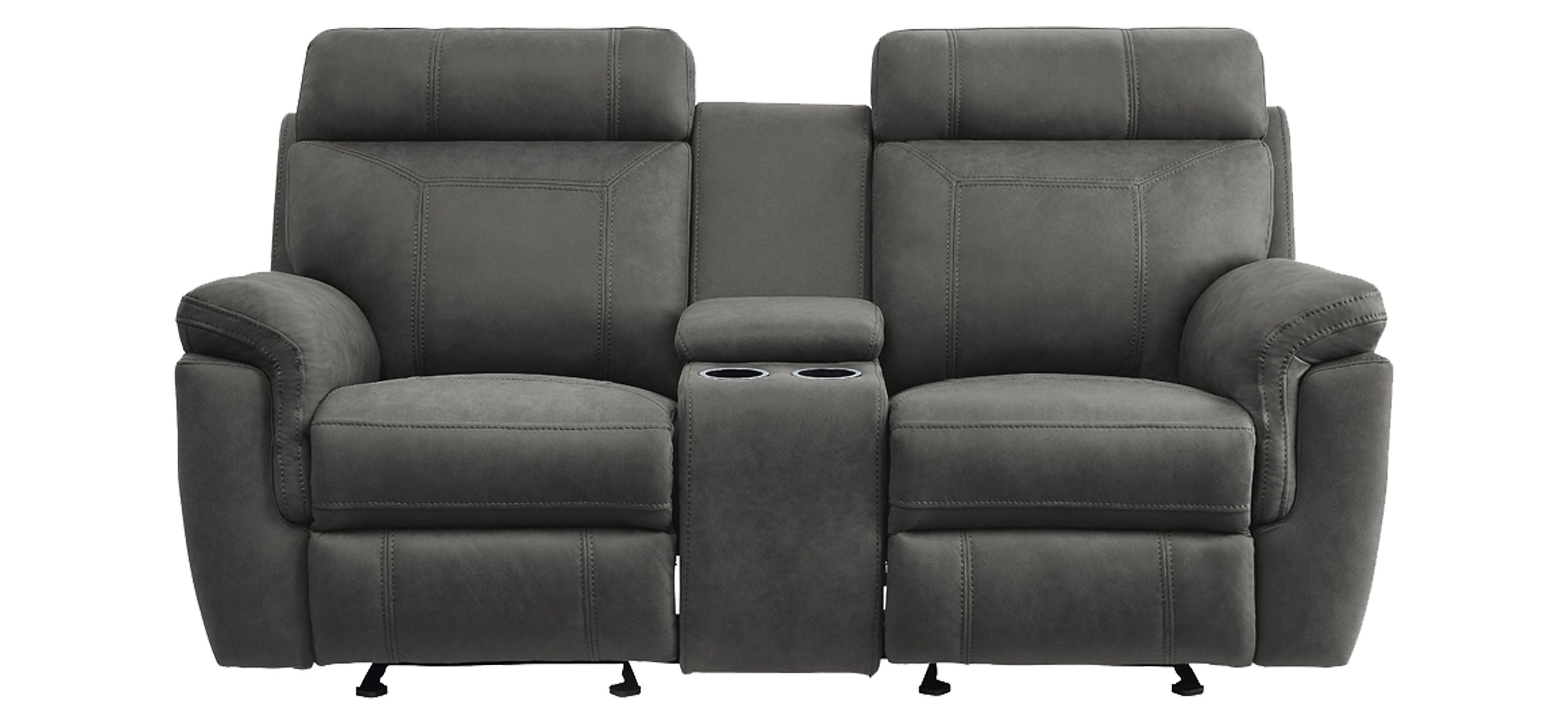 Walter Double Glider Reclining Loveseat with Center Console