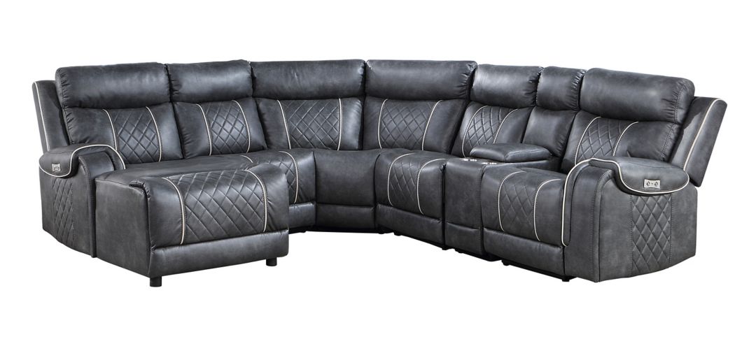 222232190 Dawson 6-Pc Power Reclining Sectional W/ Left Chai sku 222232190