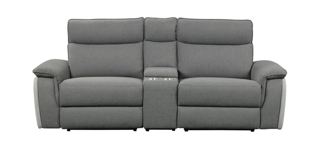 Ashton Power Double Reclining Love Seat w/Center Console and Power Headrest