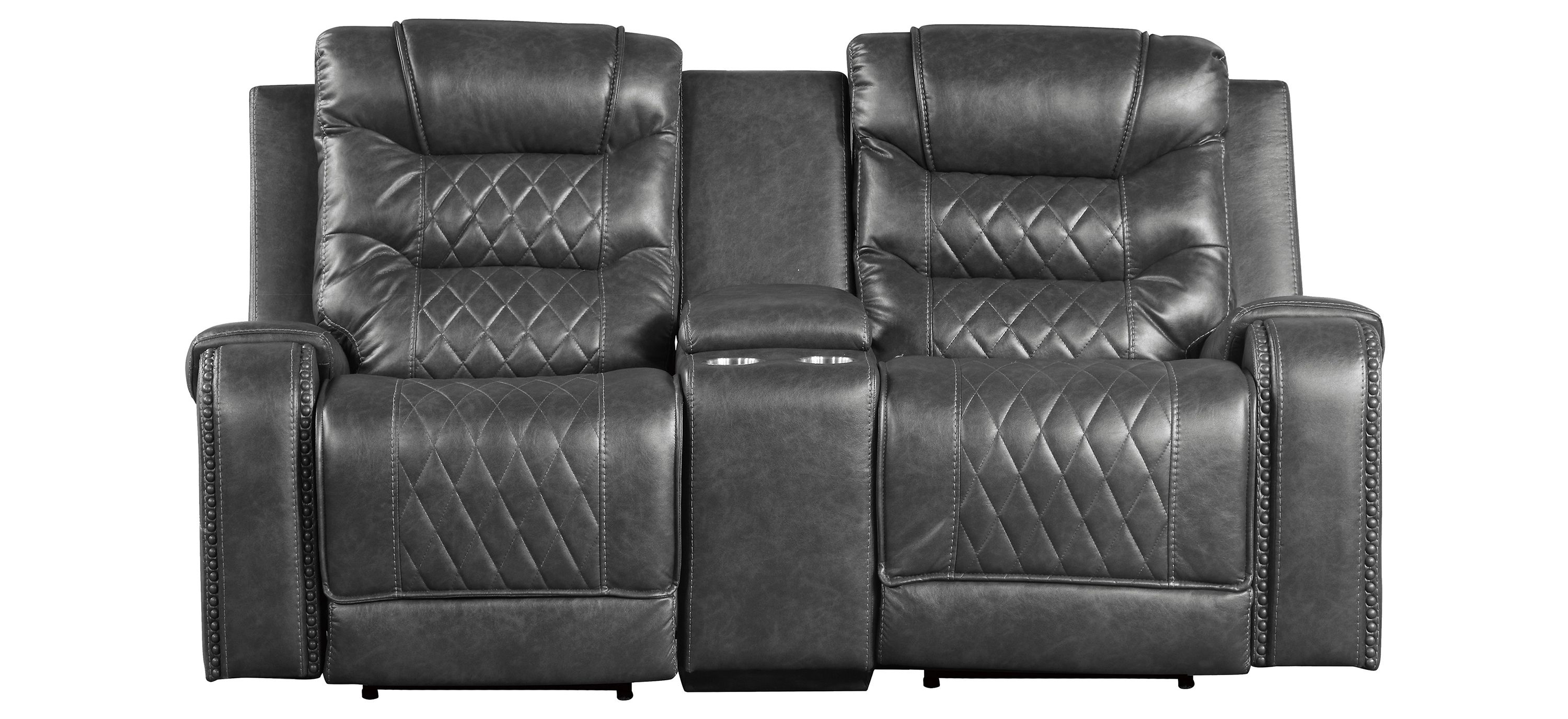 Greenway Power Double Reclining Loveseat w/ Center Console and USB Port