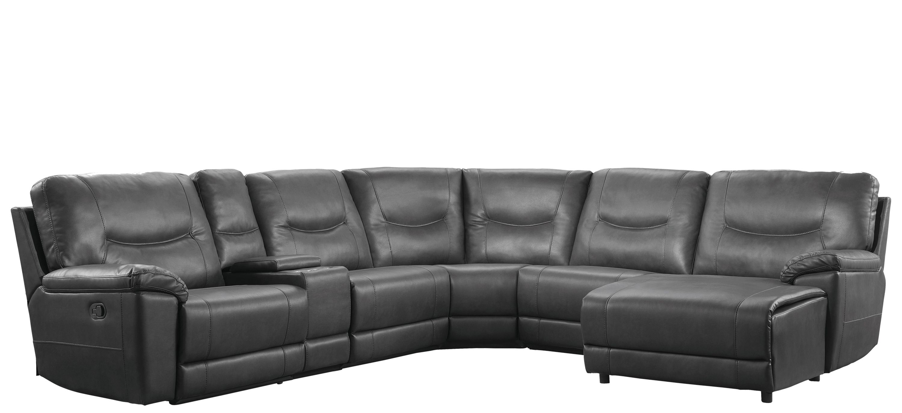 Emilio 6-Piece Modular Reclining Sectional with Right Chaise
