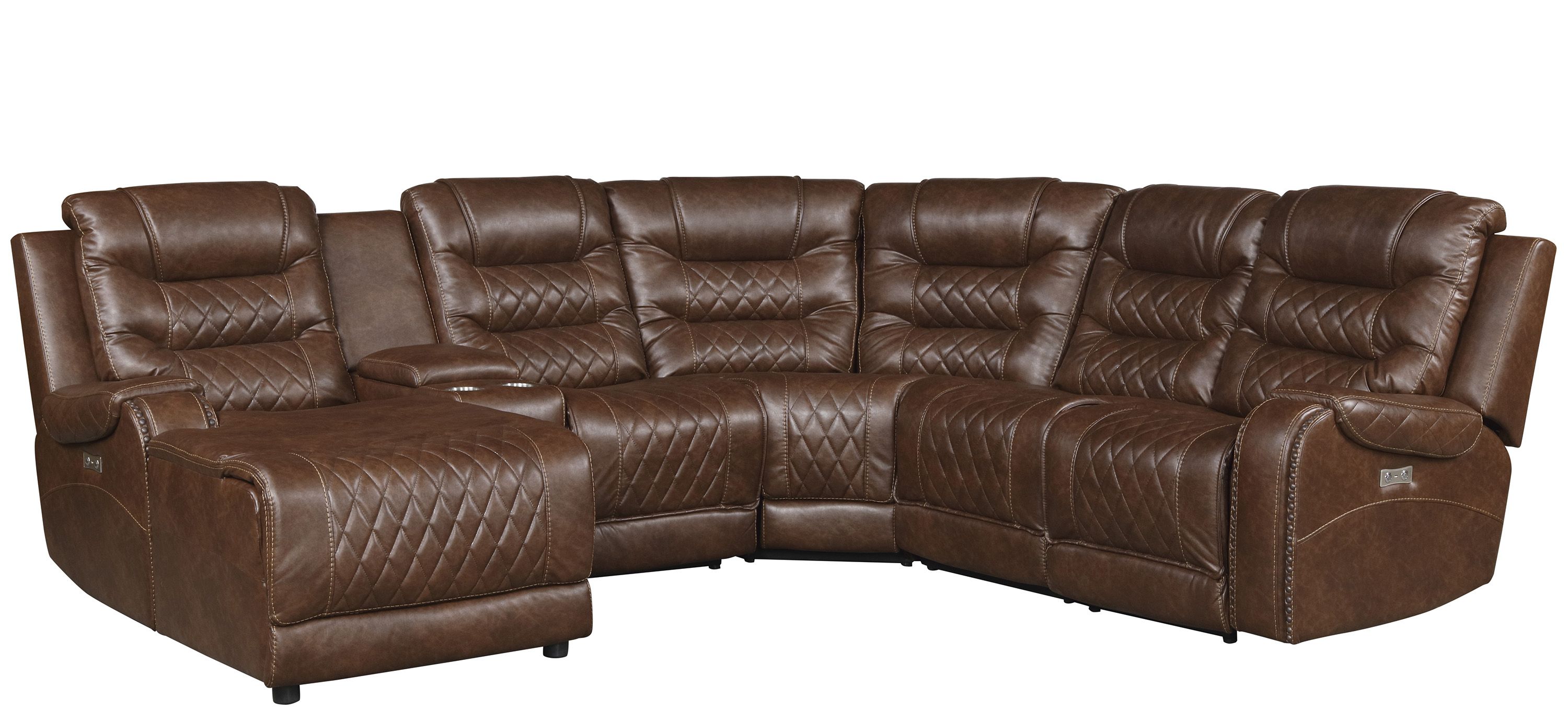 6-pc. Modular Power Reclining Sectional Sofa w/ Chaise
