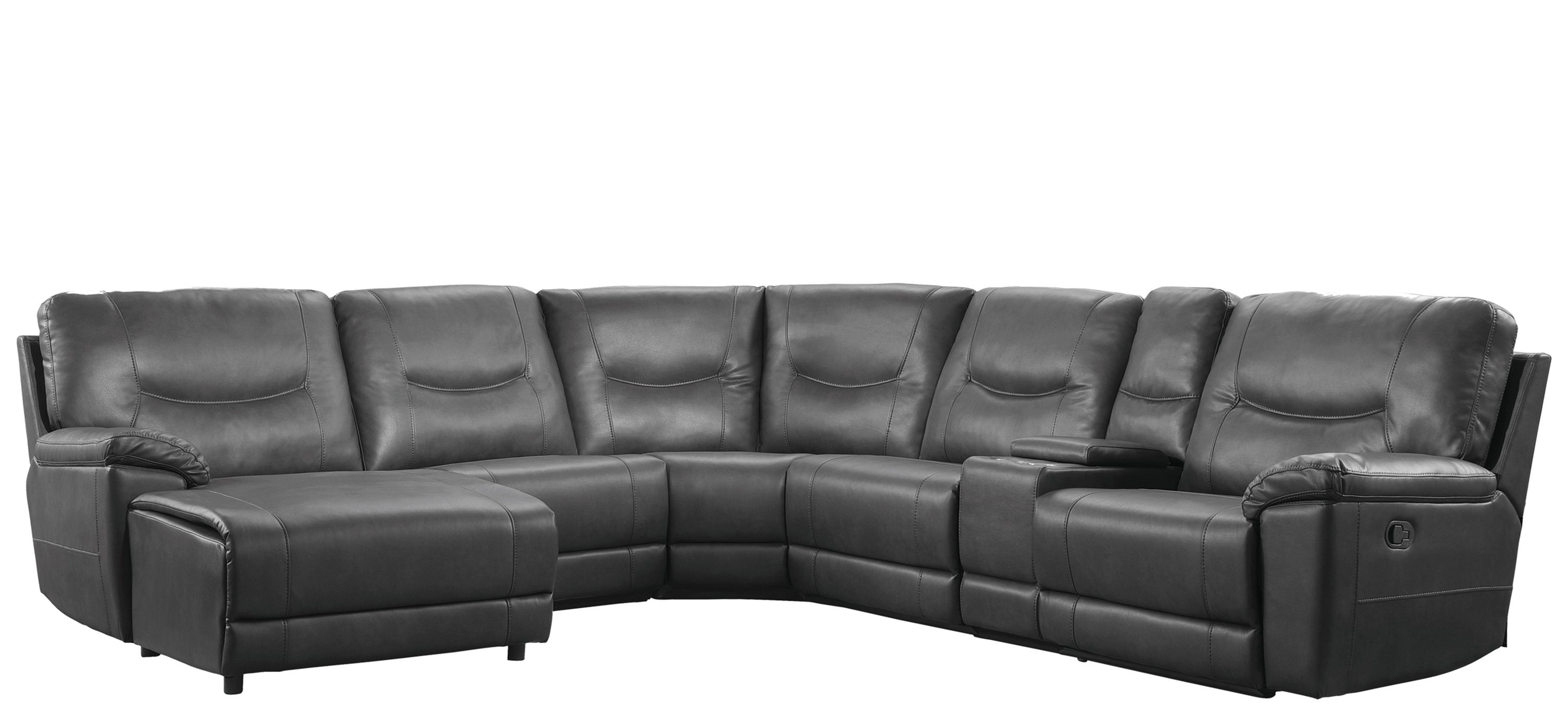 Emilio 6-Piece Modular Reclining Sectional with Left Chaise