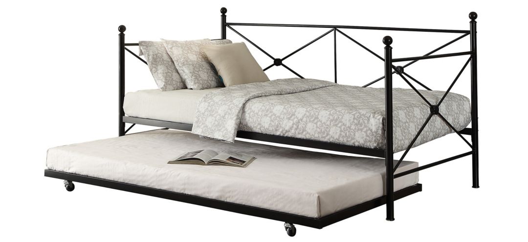 4964BK-NT Lucca Metal Daybed with Trundle sku 4964BK-NT