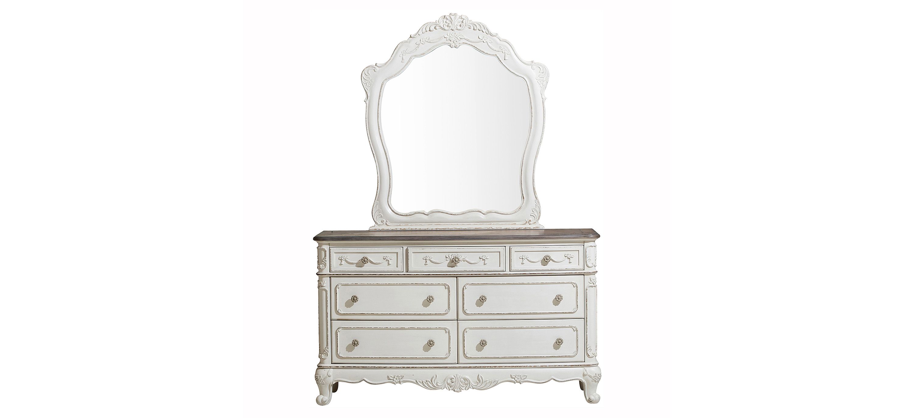 Averny 7-Drawer Bedroom Dresser with Mirror