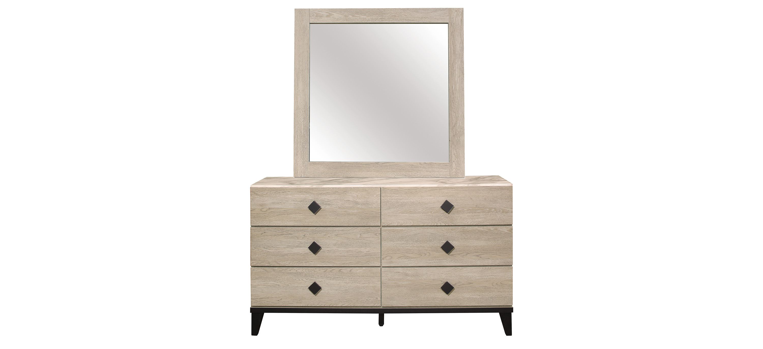 Karren 6-Drawer Dresser with Mirror