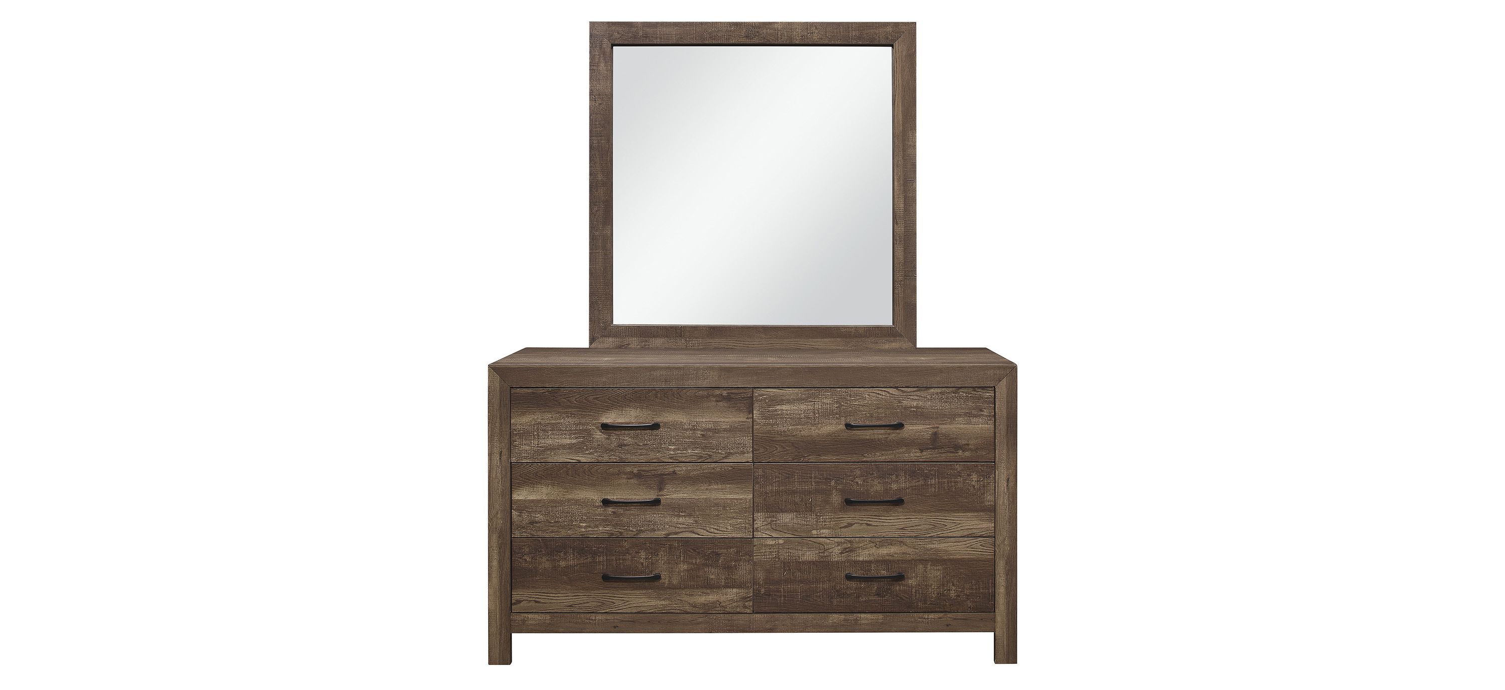 Bijou 6-Drawer Bedroom Dresser with Mirror