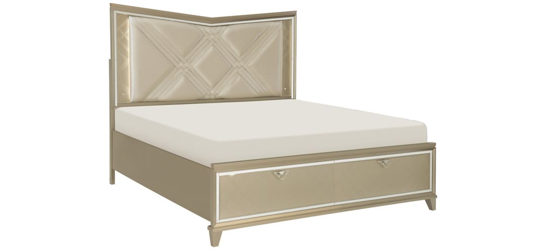 517150570 Cordlia Platform Storage Bed With Led Lighting sku 517150570