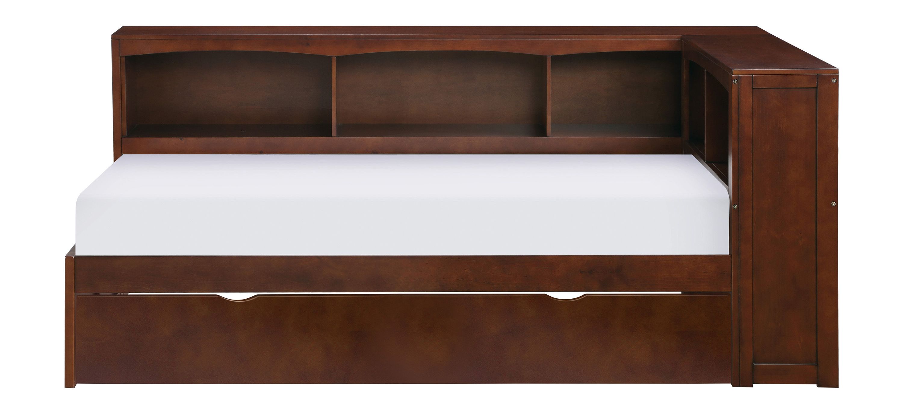 Shannon Twin Bookcase Corner Bed with Trundle