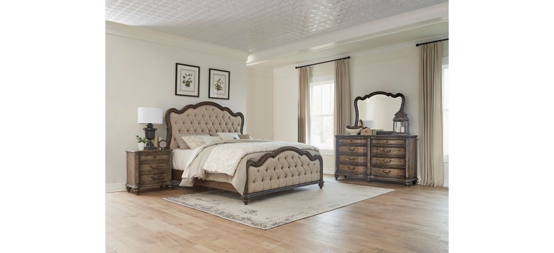 570168211 Moorewood Park 4-pc Upholstered Bedroom Set sku 570168211