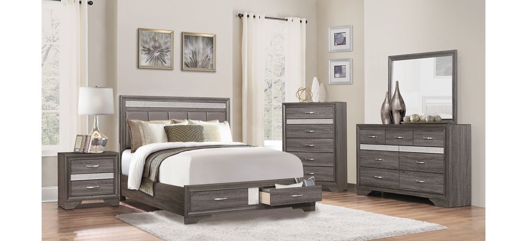 571150510 Griggs 4-pc Upholstered Storage Bedroom Set sku 571150510