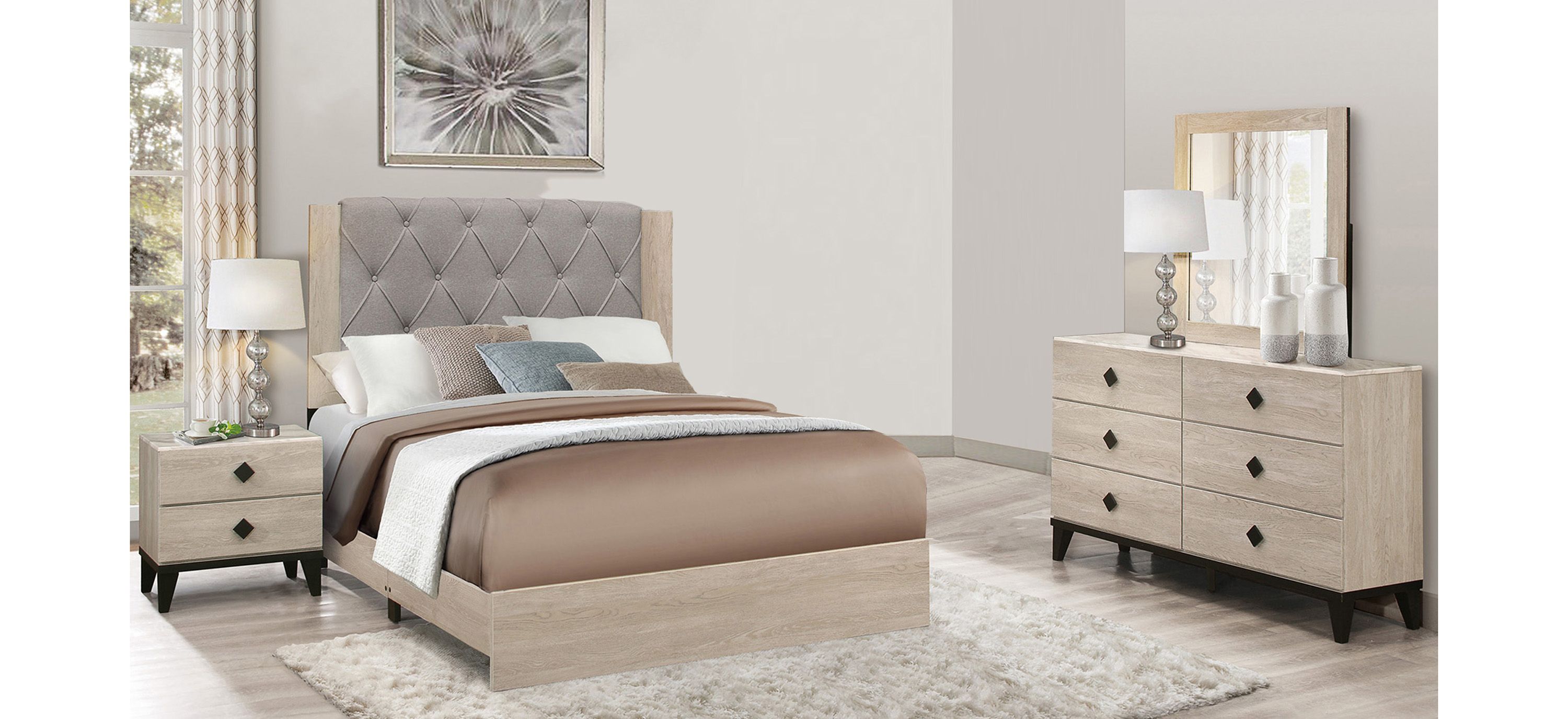 Karren 4-pc. Upholstered Panel Bedroom Set