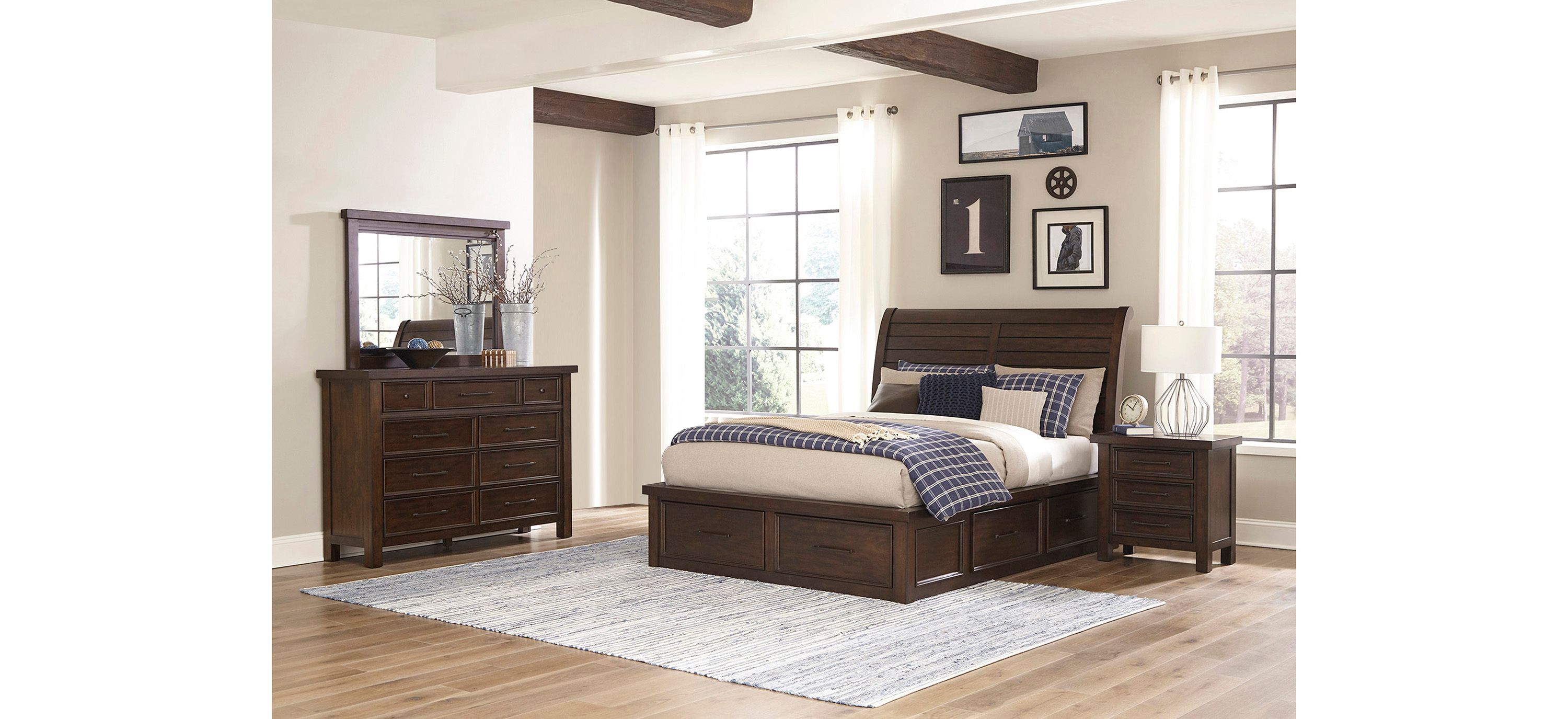 Rosemont 4-Pc. Platform Storage Bedroom Set
