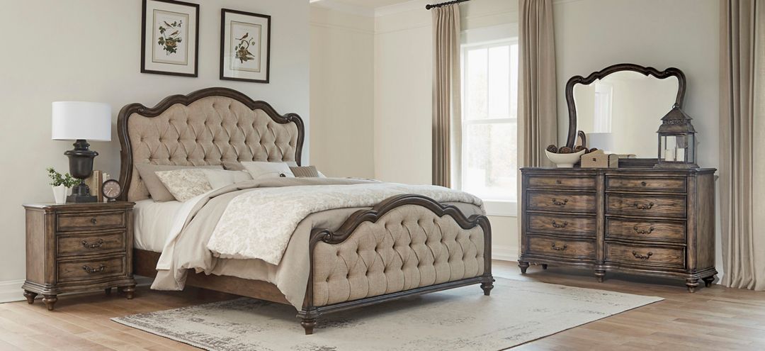 571168211 Moorewood Park 4-pc Upholstered Bedroom Set sku 571168211