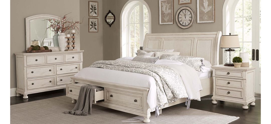 Donegan 4-Pc. Sleigh Platform Storage Bedroom Set