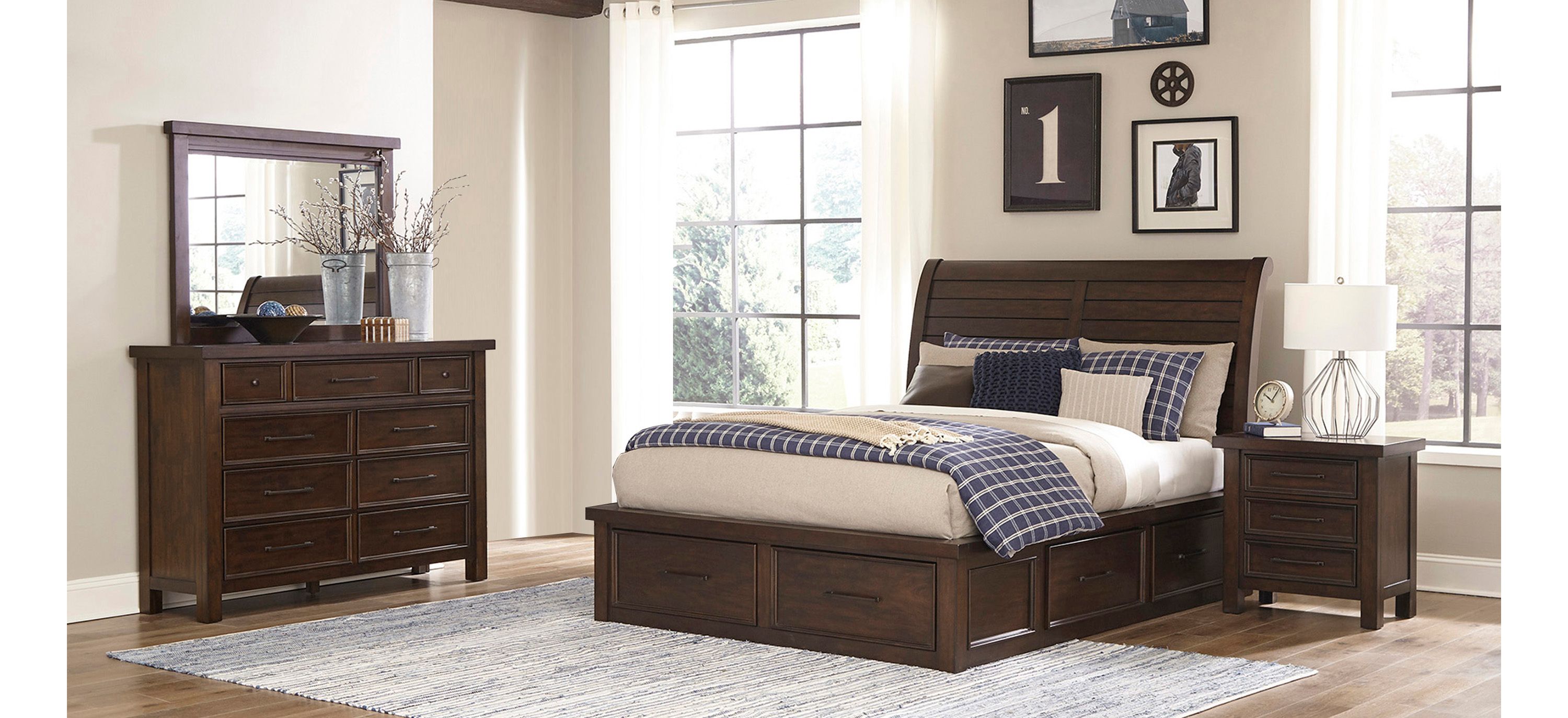 Rosemont 4-Pc. Platform Storage Bedroom Set