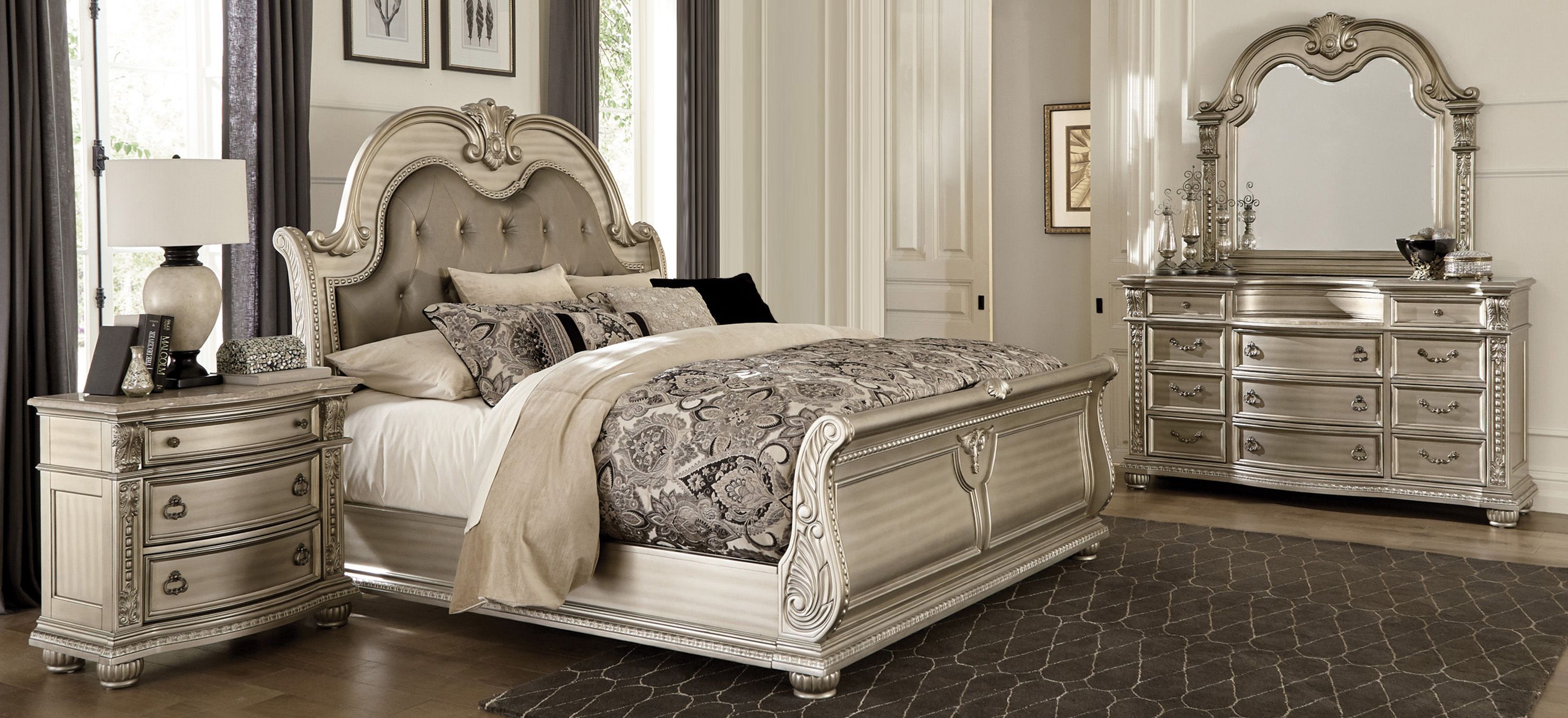 Palace 4-pc. Upholstered Bedroom Set