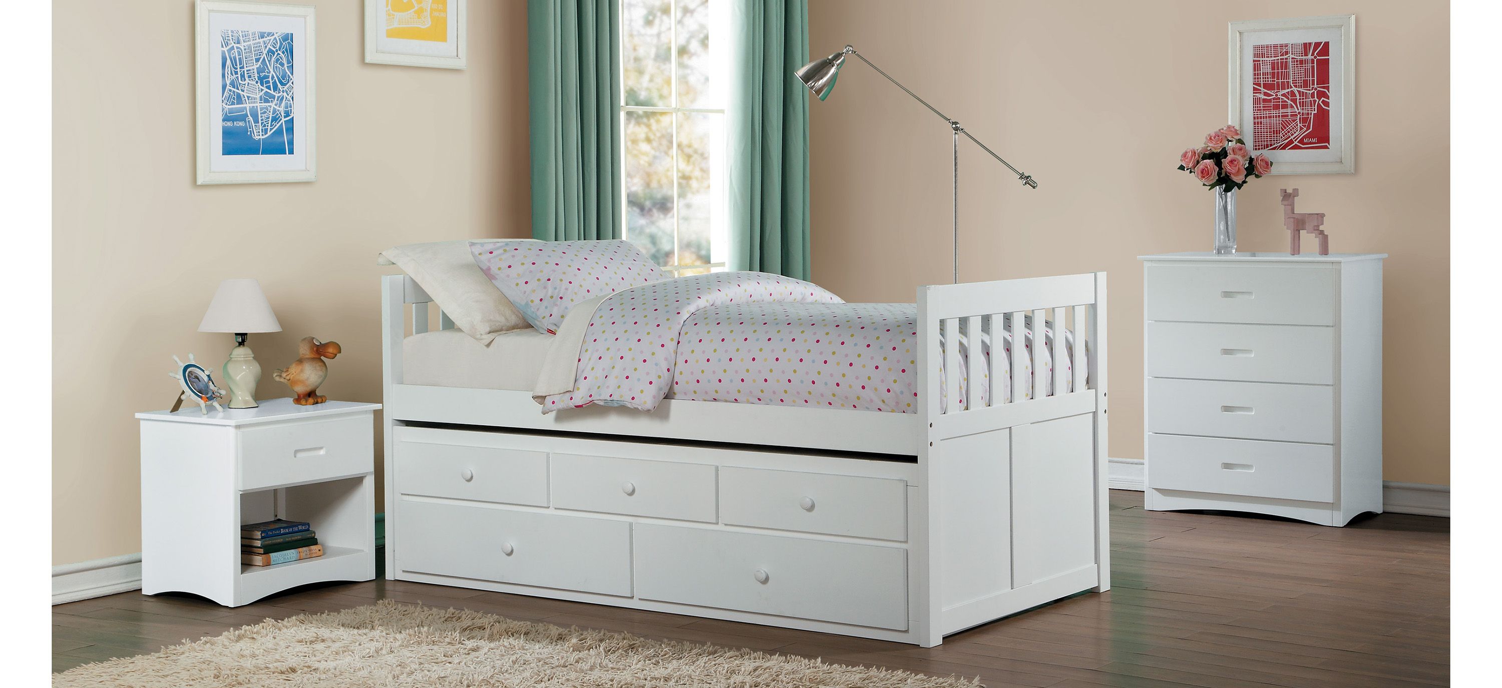 Carissa Trundle Bed with Storage