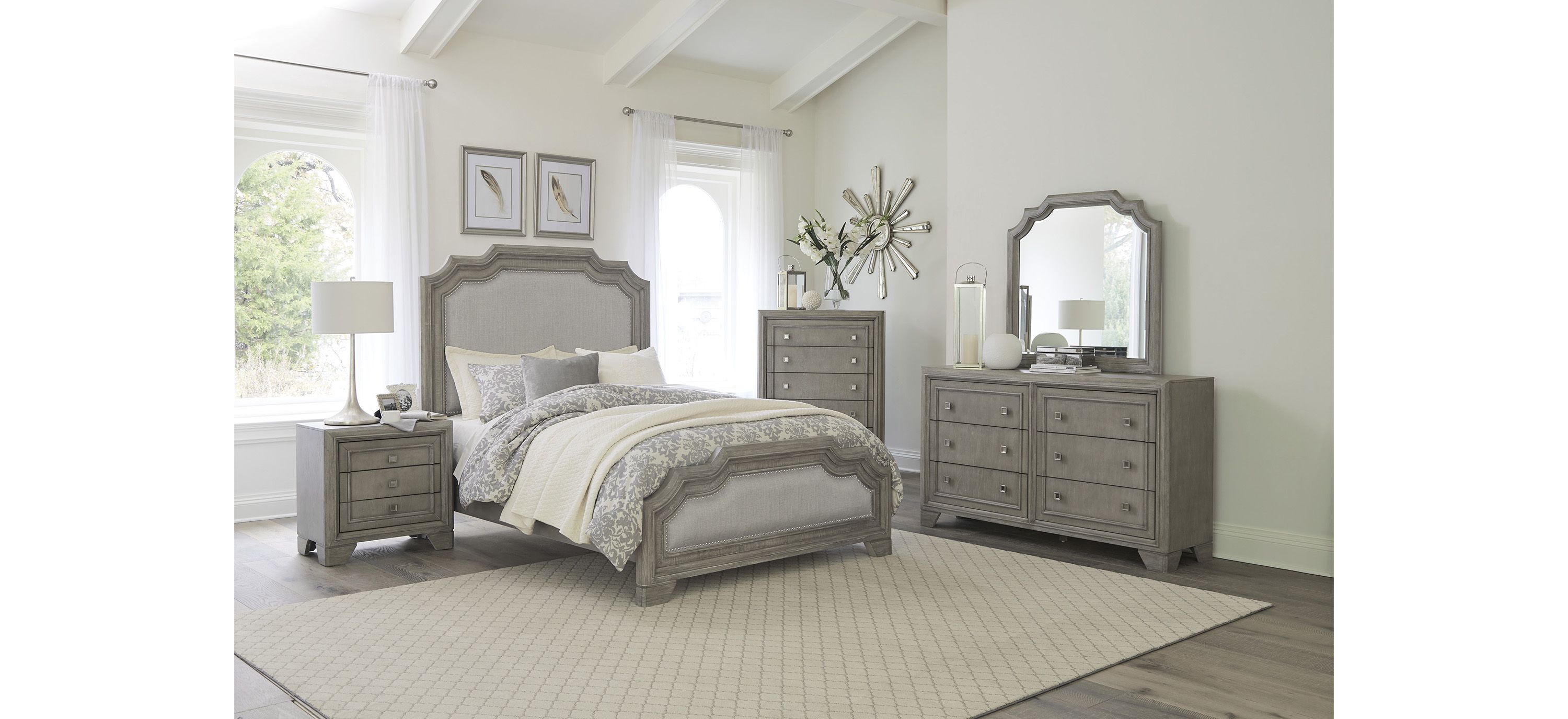 Kara 4-pc. Upholstered Panel Bedroom Set