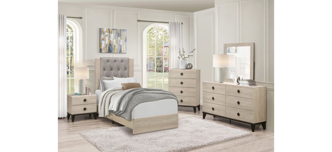 590115241 Karren 4-pc Upholstered Panel Bedroom Set sku 590115241