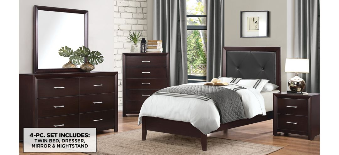 590221450 Pell 4-pc Bedroom Set sku 590221450