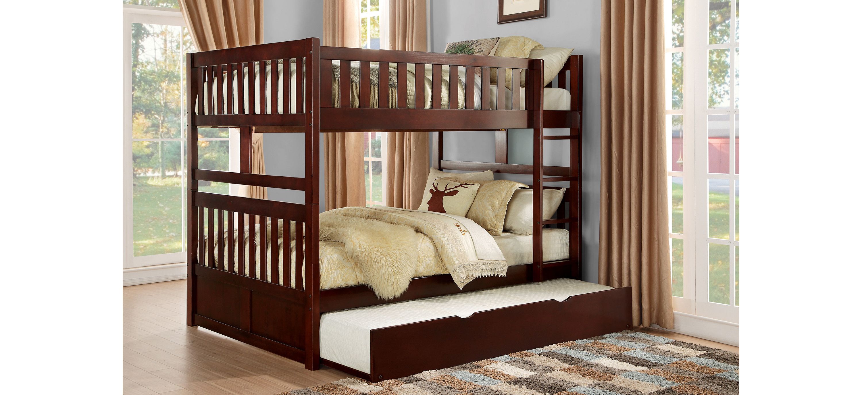 Shannon Full Over Full Bunk Bed w/ Trundle